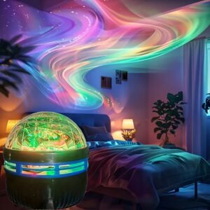 Aurora LED Mood Projection Light RGB Remote Control, Galaxy Star Projector, Bedroom Night Light Projector, Star Projector, Adult Room Decoration, Home Theater, Ceiling, Gift Decoration, Camping, Wedding Decoration, Amazing Projection Light Gift, Holiday P