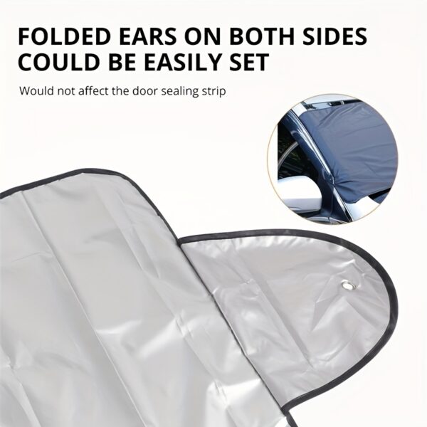 WinterGuard Deluxe - Waterproof Foldable Car Windshield Snow Cover with Sun Visor Protection Against Heavy Snow, Ice, and Frost - Compact, Portable, and Easy to Install - Image 8