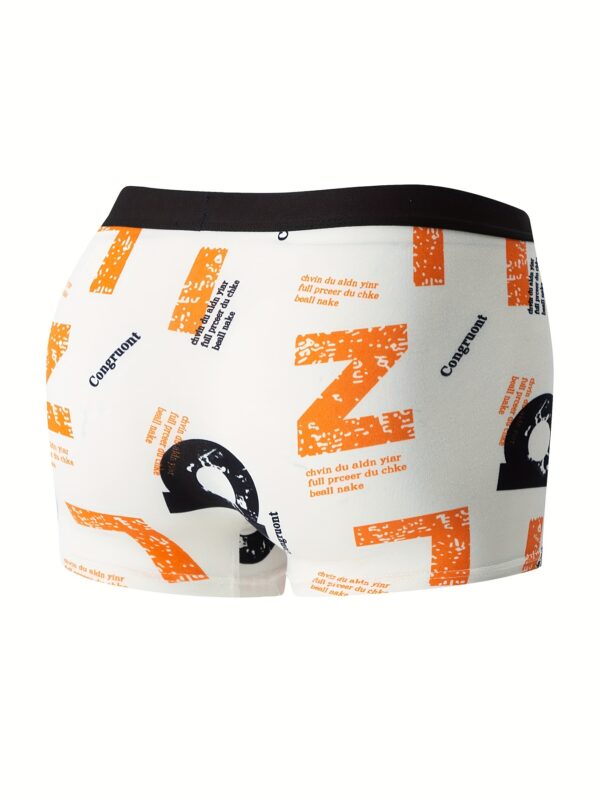 4pcs Flower Pattern Men's Underwear Boxers, Casual Boxer Briefs Shorts, Breathable Comfy Stretchy Boxer Sports Shorts - Image 8