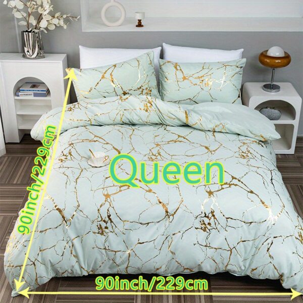 3pcs Classic Hot Stamping Texture Quilt Cover Set - Image 28