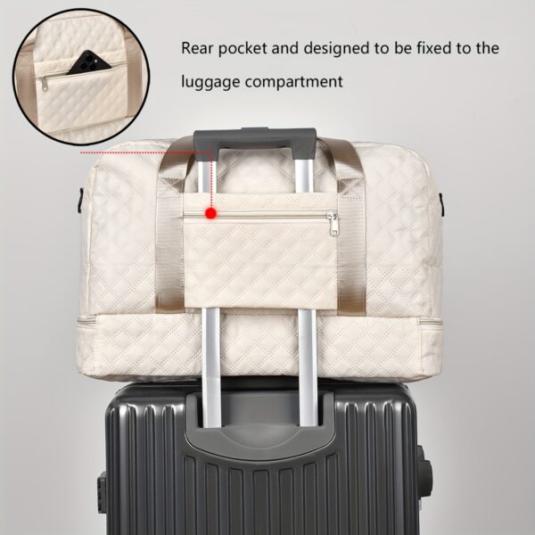 Ultra-Lightweight Large Capacity Argyle Travel Duffle Bag - Spacious & Highly Portable for Overnight Trips, Stylish Luggage Solution - Image 14