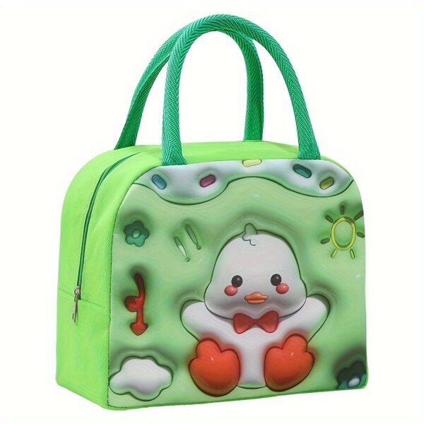 1pc Girl's New Large-capacity Lunch Bag, 3D Pattern Cartoon Lunch Box Bag For Taking Out, Ideal choice for Gifts - Image 12
