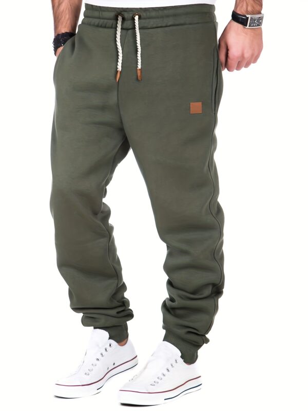 Men's Slim Fit Casual Trousers Drawstring Waist Sweatpants For Autumn And Winter - Image 7