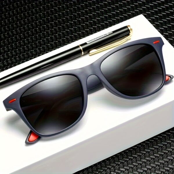 1pc Retro Square Polarized Glasses for Men and Women - Durable Plastic Frame, Anti-Reflective Gradient Lens, Adjustable Hinges, Ideal for Running and Outdoor Activities, Climbing Sports Eyewear - Image 4