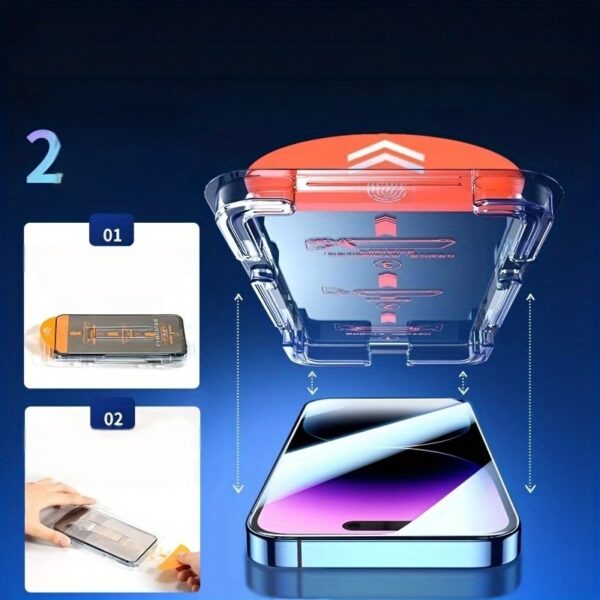 5pcs Full Cover Privacy Screen Protector for iPhone 16/15/14/13/12/11/16 Pro Max/15 Pro Max/Plus/Mini/X/XS/XR/XS Max, 9H Tempered Glass Film, Dynamic Island Compatible, Anti-Scratch, Anti-Fingerprint, Case Friendly, Glossy Screen Surface, Dust Proof Speak - Image 15