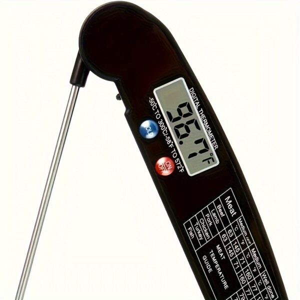 1pc WEBBQ Digital Meat Thermometer, Fast-Reading ABS Food Temperature Gauge with Hold Function, Single-Use, for Grilling BBQ, Kitchen Cooking, Adult - AAA Battery Operated (Batteries Not Included) - Image 4