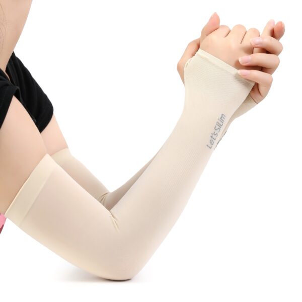 2pcs Women's Ice Sliky Fiber Fabric Arm Sleeve Cooling Hand Covers for Running, Fishing, Cycling - Image 15