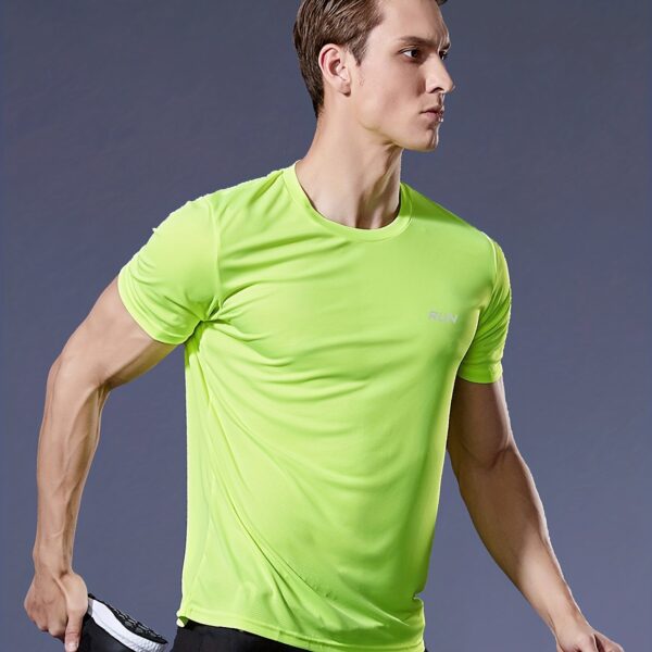 Men's Ultra-Light, Quick-Dry Sports T-Shirt - Breathable, Stretch-Fit for Running & Gym; Durable Everyday Wear - Image 20
