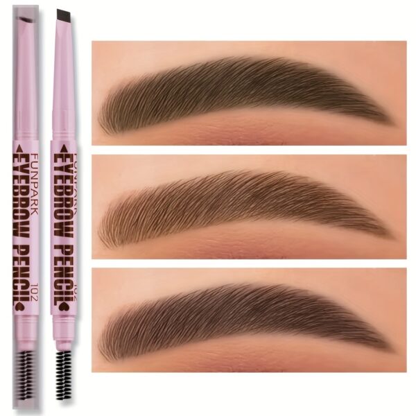 Extremely Fine Flat Core Double Heads Automatic Eyebrow Pencil Waterproof Long-lasting Easy Ware Eyebrow Pen with Eyebrow Powder Eyebrow Dye Dark Brown Light Brown Taupe Black Eyebrow Dye Eyebrow Cream Eyebrow Cream Eyeliner - Image 8