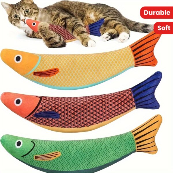 1/2pcs Ultra-Soft Crinkle Sound Cat Saury Fish Toy - Interactive Kicker for Indoor Exercise & Endless Fun - Image 17