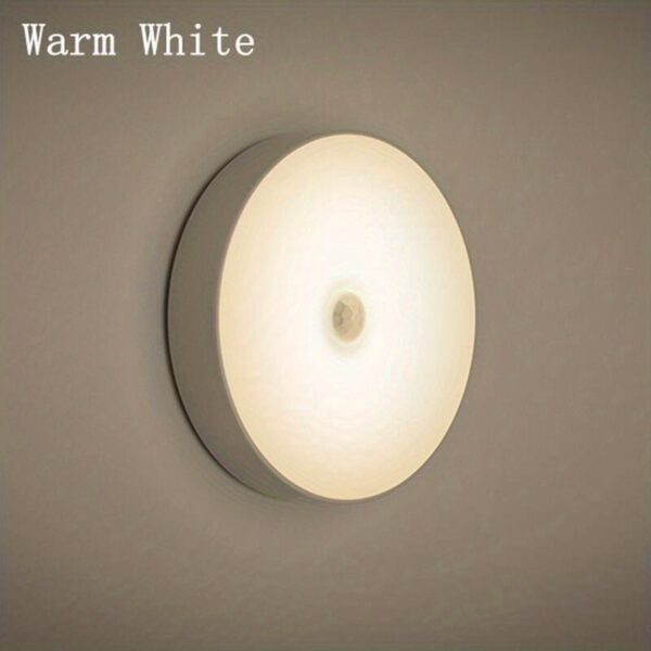 Human Sensing LED Night Light Corridor Wardrobe Bedroom Bedside Sensor Circular Light - Image 7