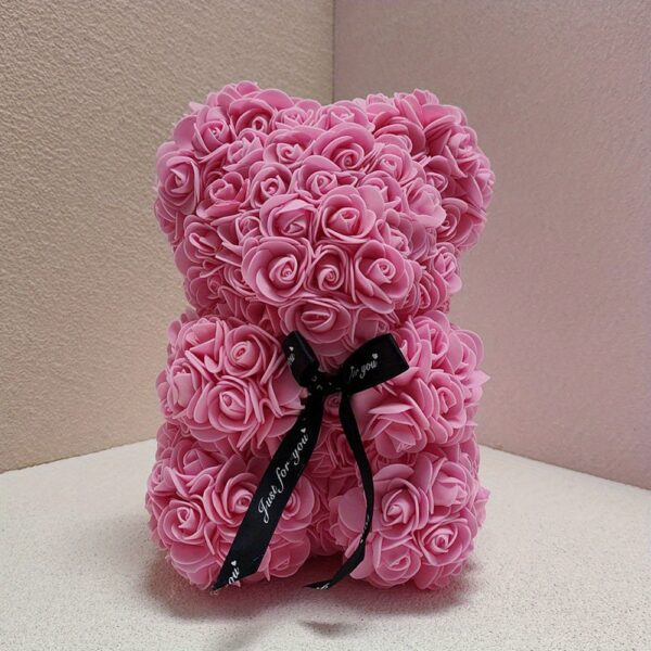 1pc Exquisite Immortal Rose Bear - Soft Artificial Foam Flowers, Long-Lasting, Realistic, Perfect Gift for Romantic Occasions, Valentine's Day, Mother's Day, Anniversary, Wedding, Birthday, and Christmas Celebrations - Image 5