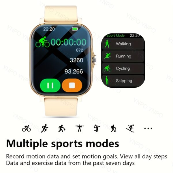 New Smart Watch with Wireless Calling/receiving, Multiple Sports Modes, Camera Control, Message Notification, Borderless Ultra-thin Design, Suitable for Android And iPhone, Unisex As A Gift - Image 4