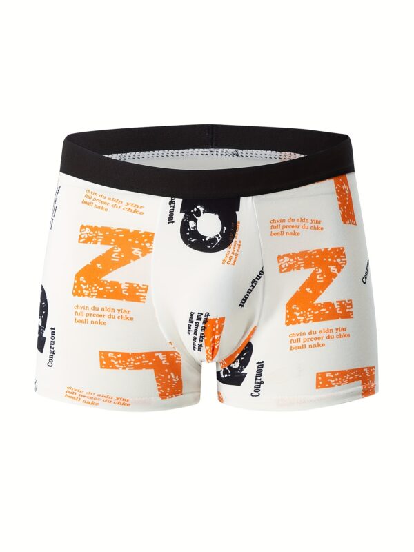 4pcs Flower Pattern Men's Underwear Boxers, Casual Boxer Briefs Shorts, Breathable Comfy Stretchy Boxer Sports Shorts - Image 5