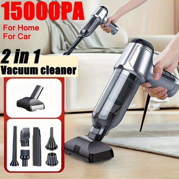 1pc Vacuum Cleaner 15000PA Wireless Handheld Vacuum Cleaner Home Appliance Car Vacuum Cleaner Wireless Handheld Car Vacuum Vacuuming And Blow 2in 1 Portable Strong Suction Cleaner Vacuum Accessories Cleaning Accessories Small Appliance