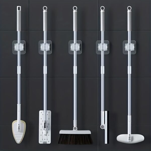 Easy-Install Punch-Free Mop & Broom Holder - Space-Saving, Durable Wall Organizer for Modern Homes - Image 9