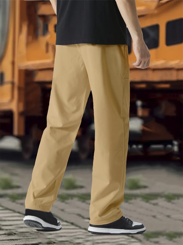 Mens Regular Fit Straight Leg Polyester Joggers - Soft, Breathable, and Comfortable Casual Sweatpants for Spring and Fall - Machine Washable and Easy Care - Image 11