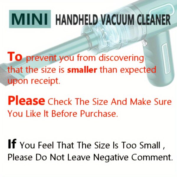 Portable Home And Car Vacuum Cleaner USB Rechargeable Car Dust Cleaner Handheld Super Power Home Wireless Vacuum Cleaner For Automobile Household - Image 12