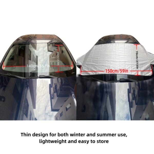 WinterGuard Deluxe - Waterproof Foldable Car Windshield Snow Cover with Sun Visor Protection Against Heavy Snow, Ice, and Frost - Compact, Portable, and Easy to Install - Image 7