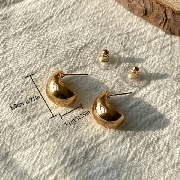 Elegant Drop-Shaped Women's Earrings, Classic Vintage & Holiday Style, Fashion Ear Decor, Perfect For Party & Festival Gift, Available In Golden & Silvery Finish - Image 5