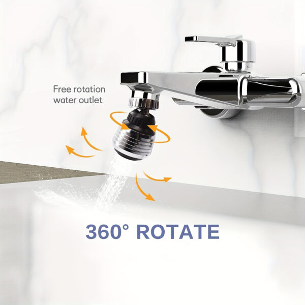 360° Rotating Kitchen Faucet Aerator - Water-Saving Nozzle Filter & Diffuser Adapter, 1pc - Image 3