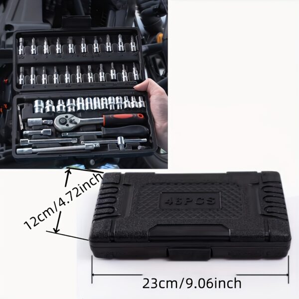 [Durable Torx Bit] Socket Wrench Set | 150pcs/46pcs | Chrome Vanadium Steel | Advanced Storage Case, No Assembly Required | Auto & Home Repair | Uncharged - Image 3