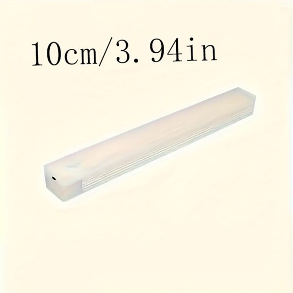 1pc Wireless LED Under Cabinet Light with Motion Sensor, Ultra-Thin Magnetic Strip, USB Rechargeable, PVC Lamp Body, Indoor LED Lighting for Kitchen, Stairs, Hallway, Wardrobes - Ideal for Christmas & Thanksgiving Gifts - Image 3