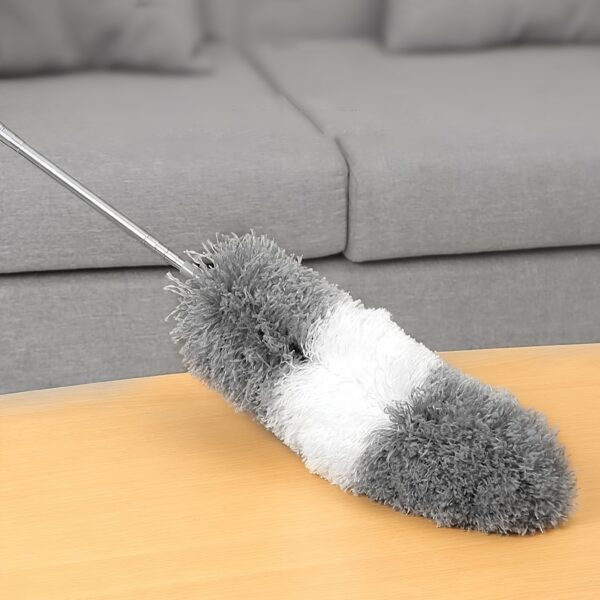 Extendable Microfiber Duster - 63.5-142.24cm Stainless Steel Handle, Reusable & Washable for Ceiling Fans, High Ceilings, Blinds, Furniture & Car Cleaning - Image 8