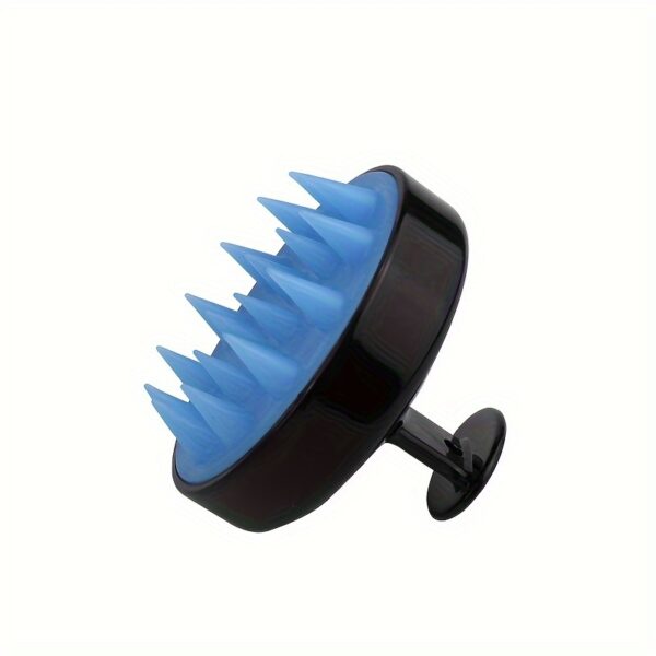 Manual Silicone Head Massager Brush - Gentle Exfoliating Scalp Massage Comb for Hair Growth & Light Beige Health, Soft Light Beige-Friendly Design, No Battery Needed, 3 Colors (Light Blue, Green, Black) - Image 7