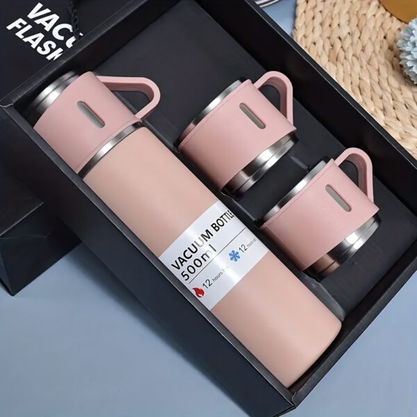1set Thermal Mug 500ml/16.9oz, Stainless Steel Vacuum Insulated Bottle With Cup For Coffee Hot Drink And Cold Drink, Water Flask Back To School Supplies - Image 8
