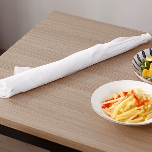 1pc of white rice cover, foldable dining table food fly proof rice cover, household dust cover, umbrella fly proof kitchen outdoor food cover - Image 7
