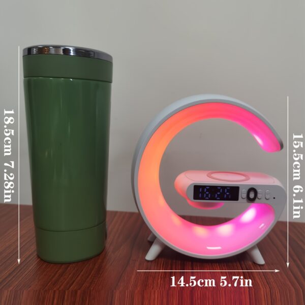 Kouzone Wireless Speaker with Ambient Bedside Light & Wireless Charging Pad - Music Sync, USB-C, 300mAh Rechargeable Battery, for Smartphones - Image 3
