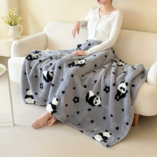 [1pc Cozy Fleece Blanket] 1pc Soft & Cozy Plaid Flannel Fleece Blanket | Multi-Purpose Throw for Adults, Pets, Office, Outdoor Camping, Holiday Gifts | 300-350gsm Knitted Polyester, Multiple Sizes Available, Pet-Friendly, Checkered Pattern - Image 28