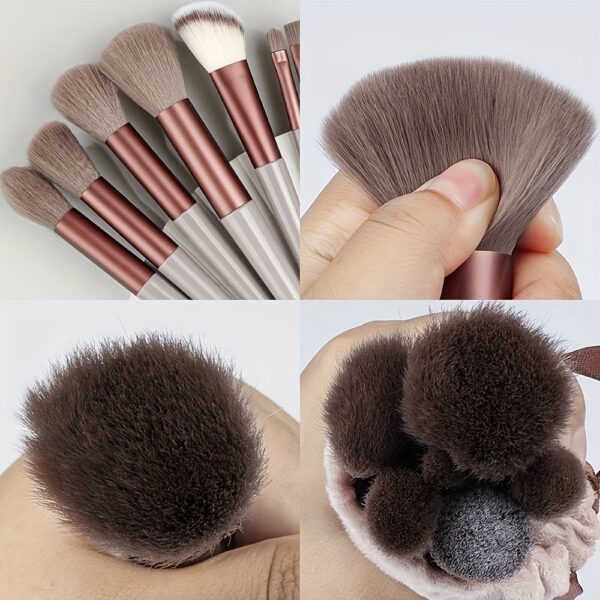 Pro Makeup Brush Set - Soft, Fluffy, Professional Nylon Bristles, ABS Plastic Rod, Unscented, for All Skin Types, Foundation, Powder, Eyeshadow, Kabuki, Blending Beauty Tool - Image 2