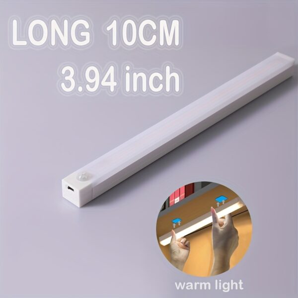 Smart Motion-Activated LED Light Strip - Wireless, Magnetic Mount, USB Rechargeable for Wardrobe, Kitchen, Desk & More - Image 7