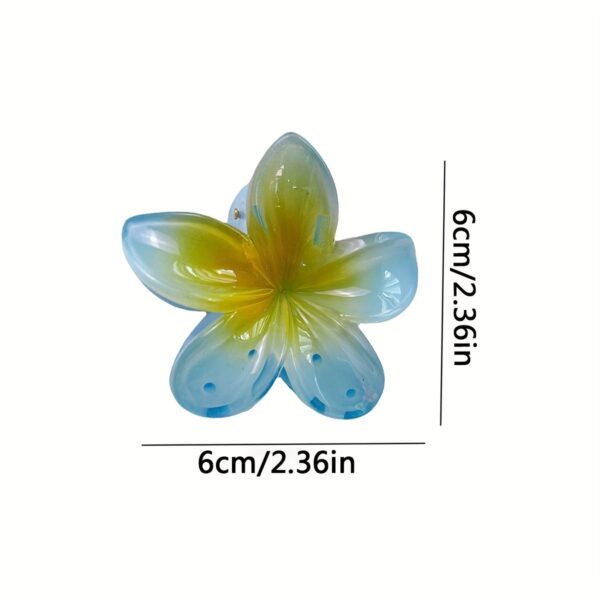 6pcs/1pc Random Color Egg Flower Hairpin, Plastic Fairy Elegant Hairpin, Ideal Gift Choice Gradient Color Flower Hair Claw Clip - Sweet and Elegant Hawaiian Style, Suitable for Women and Girls - Fashion Casual Accessories, Photo Props and Gifts - Image 8