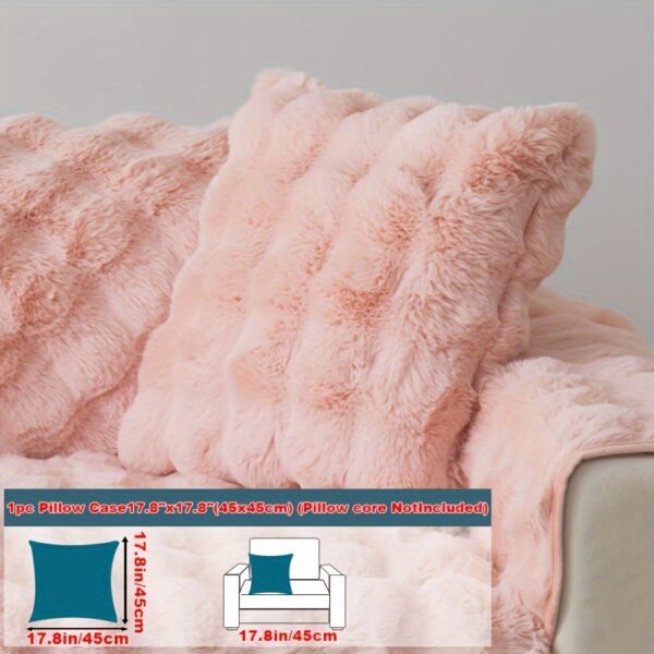 [Thick Plush Rabbit Fur Sofa Cover] Luxurious Faux Rabbit Fur Sofa Cover - Soft, Thick Plush Slipcover for Cozy Winter Warmth - Pet-Friendly, Machine Washable - Fits Single to Four-Seater Sofas - Perfect for Living Room, Bedroom, Office Decor - Image 40