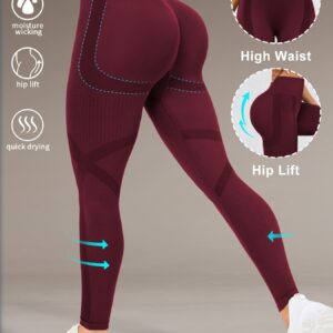 High Waist Butt Lifting Yoga Pants for Women - Moisture-Wicking, High Elasticity Workout Leggings with Wide Waistband, 90% Polyamide & 10% Elastane, Ideal for Running, Gym, and Fall/Winter Activewear, Yoga Wear | Sporty Leggings | Snug Fit, Butt Lifting L