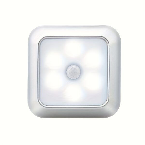 1 Piece Of 6-LED Motion Sensor Night Light, LED Wall Light, Cabinet Light, Wireless Staircase Light, Bedroom Corridor Staircase Indoor Decorative Light - Image 3