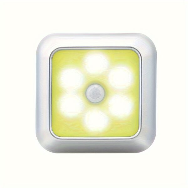1 Piece Of 6-LED Motion Sensor Night Light, LED Wall Light, Cabinet Light, Wireless Staircase Light, Bedroom Corridor Staircase Indoor Decorative Light - Image 5