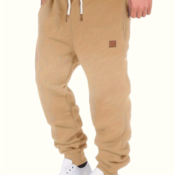 Men's Slim Fit Casual Trousers Drawstring Waist Sweatpants For Autumn And Winter - Image 13