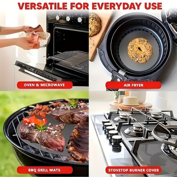 1/2pcs Non-Stick, Reusable Baking Mats - Perfect for Electric & Gas Ovens, Toasters, and Grills - Durable Kitchen Essentials for Outdoor BBQs & Cooking - Image 10