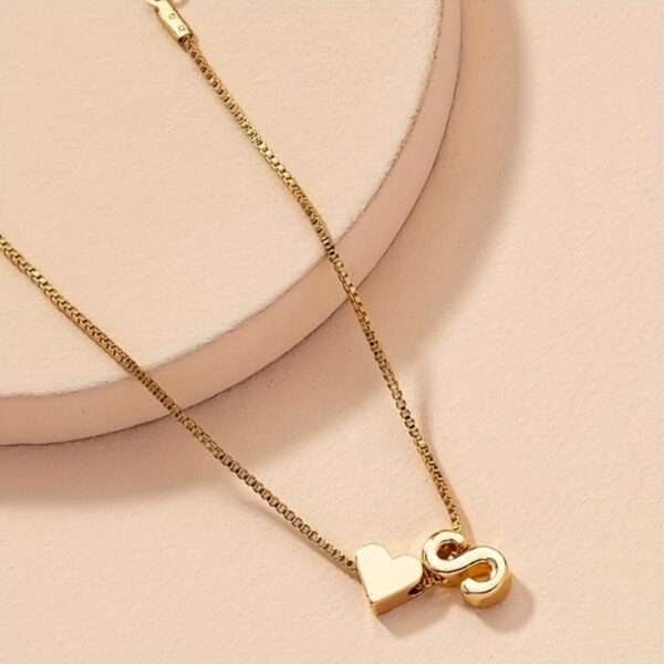 1pc Mini Love Heart Letter Beads Thin Chain Bracelet Simple Minimalist Hand Chain Jewelry - Image 5