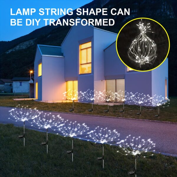 Fireworks Lights Outdoor, Solar Firework Lights Outdoor IP65 With 8 Lighting Modes Firework Solar String Lights For Garden Patio Backyard Decor 420LED/300LED/200LED/150LED/60LED - Image 14