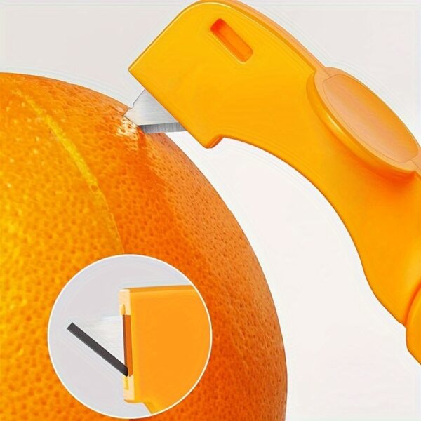 1/2pcs Orange Peeler, Plastic Folding Handle Fruit Peeler Tool, Vegetable Fruit Cutter, Creative Lemon Grapefruit Peeler, Kitchen Gadget - Image 5