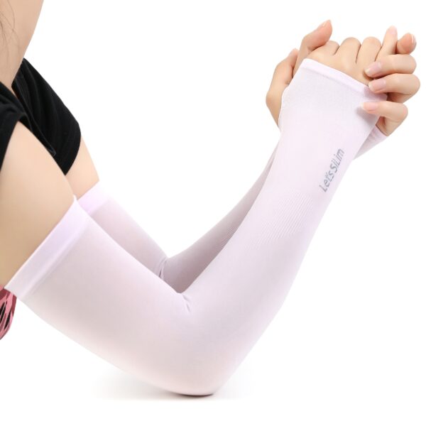 2pcs Women's Ice Sliky Fiber Fabric Arm Sleeve Cooling Hand Covers for Running, Fishing, Cycling - Image 11