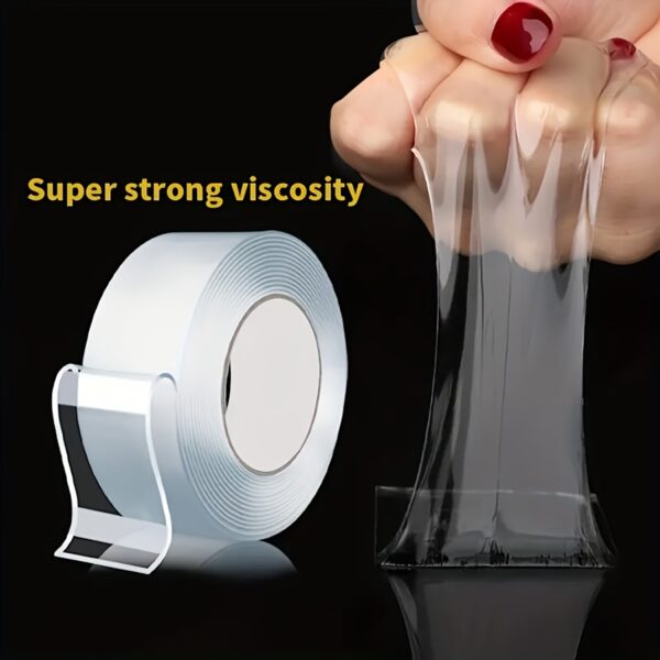 1 Roll Double-sided Adhesive, High Viscosity Transparent Nano Acrylic Adhesive Tape, Wall Car Traceless Waterproof Strong Tape, High Temperature Resistant Non-slip Stickers, Strong Adhesive Tape - Image 12
