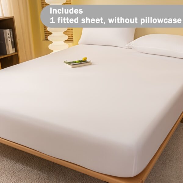 1pc Soft Fitted Sheet, Comfortable and Multifunctional Mattress Protector, Suitable for Bedroom, Guest Room, Apartment, School, Four Seasons Bedding - Image 7