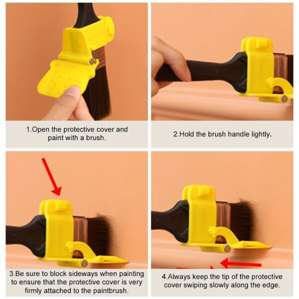 1pc Premium Paint Edger Brush - Lightweight, Durable with Wooden Handle for DIY Trims, Walls & Ceiling Painting - Image 8