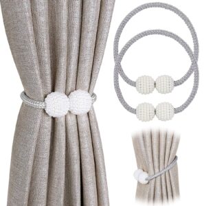 2pcs Magnetic Curtain Tiebacks, Window Tieback Holder Decorative Rope Fixer Classic Tie Design For Home Office Window Drapes, Length 42cm